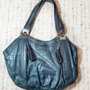 B. Makowsky Sage Green Supple Leather Purse EUC